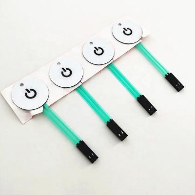 China Cheap Home Appliance LED Membrane Switch Keypad With Single Button One Key for sale