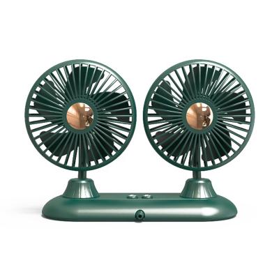 China 2022 New Small Electric Bendable Hose Desk Fan Fan For Tabletop Vehicle Dash Double Heads With Bendable Hose Brushless Motor F503 CE 11.5cm for sale