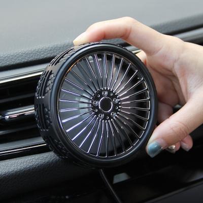 China Factory F203A ABS Small USB Fan Mini Fan Plastic Original Custom Car With Perfume LED Fans CE Rohs Colorful Auto Accessories for sale