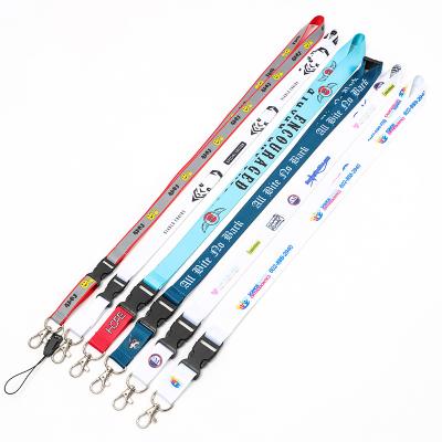 China Hang Hook Wholesale Metal Card Polyester Daily Usage Lanyard Logo ID Card Holder Lanyard Lanyard for sale