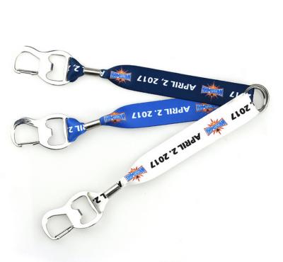 China Fashoin Custom Printed Heat Transfer Polyester Personalized Key Chain Daily Lanyard Climbing Short Lanyard for sale