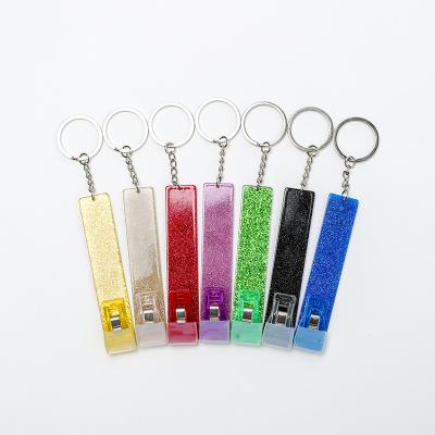 China Custom Hot Sale Acrylic Metal Card Grabber Credit Card Chain Key Plastic Puller For Long Nails for sale