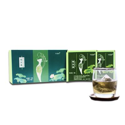 China Flat Belly Qian Chenxi Fingertip Tea Lotus Leaf Hawthorn Tea Bags Slimming Fat Weight Loss Slim Tea For Women Men for sale