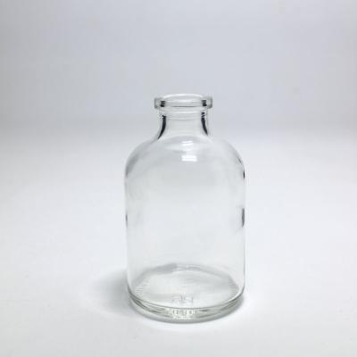 China 200ml Clear Molded Glass Vial Type I II III Rubber Stoppered Reagent Bottles for sale