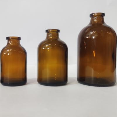 Κίνα 10ml 30ml 100ml Amber Glass Reagent Bottle Molded Αντιβιοτικό γυάλινο μπουκάλι προς πώληση