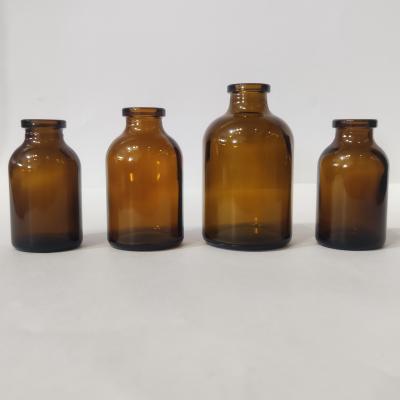 China Antibiotika-Glasflasche, 30 ml, 50 ml, 100 ml, geformtes Natrium-Kalzium-Borosilikat-Glasfläschchen zu verkaufen