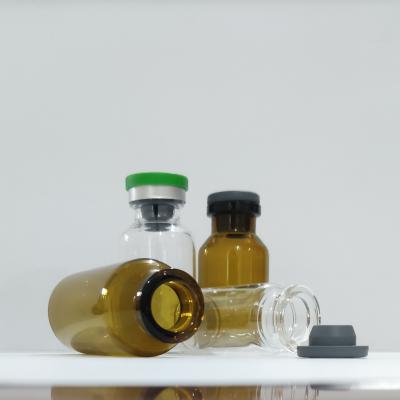 China 1-100 ml transparente sterile Röhrenglasfläschchen Pharmazeutische Röhrenglasfläschchen mit Gummistopfen zu verkaufen