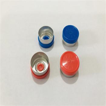 Chine La secousse en aluminium orange bleue scelle le couvercle en aluminium médicinal de 13mm 20mm à vendre