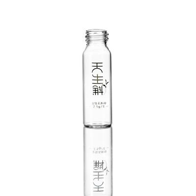 China 20ml Cosmetic Clear Screw Cap Glass Vials Silk Screen Printing for sale