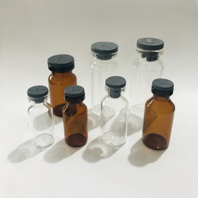 Chine Bouteille en verre pharmaceutique d'injection 1ml - fioles en verre 50ml avec le bouchon en caoutchouc à vendre