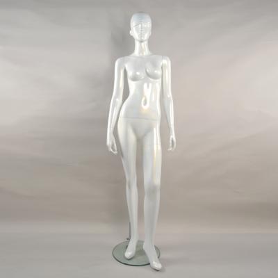 China White Fiberglass Mirage Mannequin White Female Mannequin Light White Life Size Mirage Pearl Full Body Abstract Display for sale