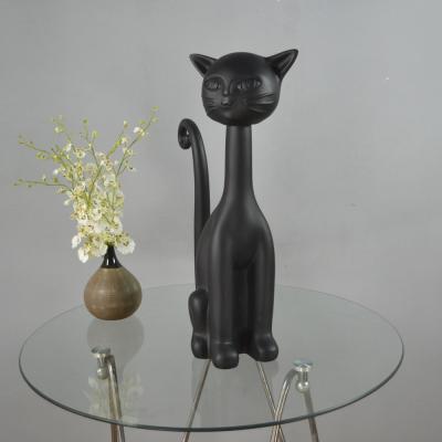 China Custom Anmimal Mannequin Black Color Beautiful Cat Mannequin Cat Mannequin For Window Display for sale