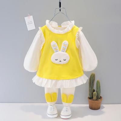 China Korean Style 2021 New Arrival Cartoon Rabbit Pattern Suit Splice Korean Soft Casual Suit 896 Springs for sale