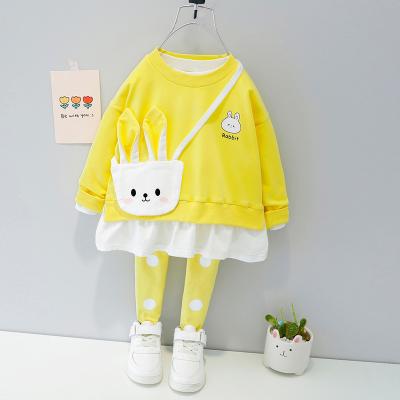 China Korean Style 893 Springs New Arrival Two Piece Suit With Pullover&Leggings Solid Cartoon Satchel for sale