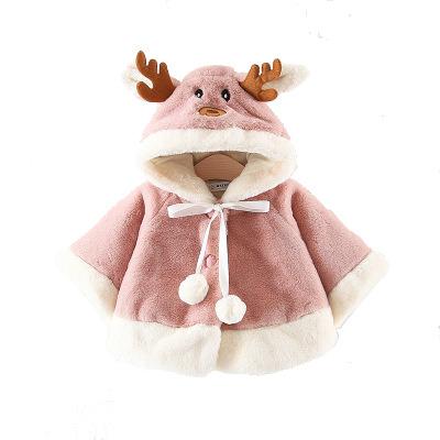 China 2020 breathable autumn and winter girl's warm coats, christmas elk style hoodies. Q155 for sale