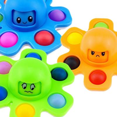 China Octopus Noise Bubble Color Design Silicone Face Anti-stress Decompression Changing Sensory Toys For Kids for sale