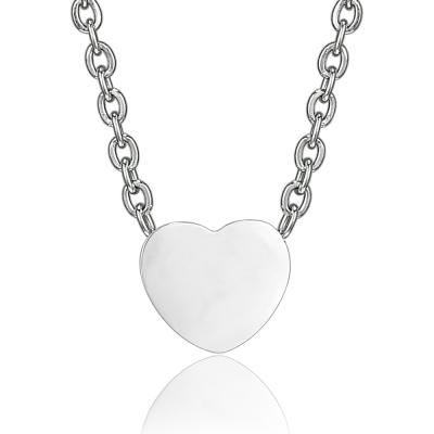 China Environmental Friendly Manufacturing Charms Fashion Jewelry Accessories Adjustable Heart Pendant Stainless Steel Necklace for sale