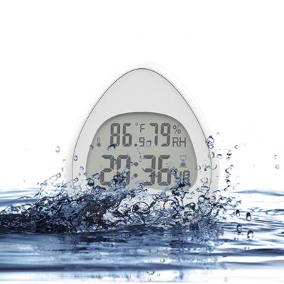 China LUMINOVA zh037 Waterproof Wall Clock Countdown Clock Digital Shower LCD Hygrometer Clock Indoor Temperature for sale