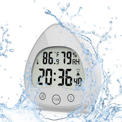 China LUMINOVA Digital Wall Clock Humidity Temperature Humidity Display Countdown Clock Silent Bathroom Clock Kitchen Clock for sale