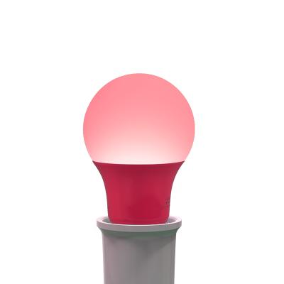 China Residential warehouse led lamp A60 pink color led bulb 2700k 3000K 4000K 6500K lamparas E27 E26 Google 9W led bulb for sale