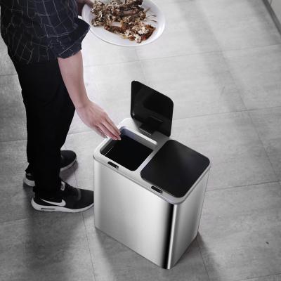 China Stainless Steel Viable Trash Bin Trash Bin Sensor Smart Trash Can for sale