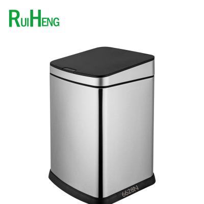 China Eco-friendly factory direct touchless sensor 9L waste bins stainless steel color silver color automatic waste bin viable for sale