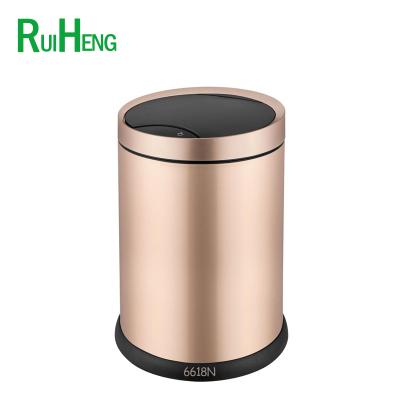 China Cheap Price Viable High Quality 6L Round Stainless Steel Smart Trash Bin Automatic Sensor Trash Can for sale