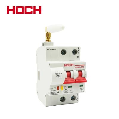 China HOCH 2 Phase 125A Remote Control By APP eWeLink Smart Time MCB WIFI Miniature Circuit Breaker 2P for sale