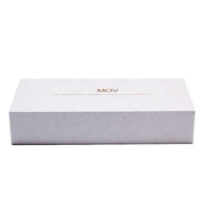 China Handmade Custom Pure White Medium Square Silk Screen Logo Magnetic Folding Gift Box With Sex Lid for sale