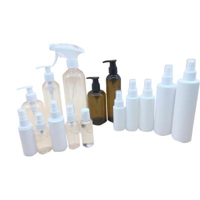 China Factory Cosmetic Clear Empty Plastic Spray Packaging Amber Bottle 200ml for sale