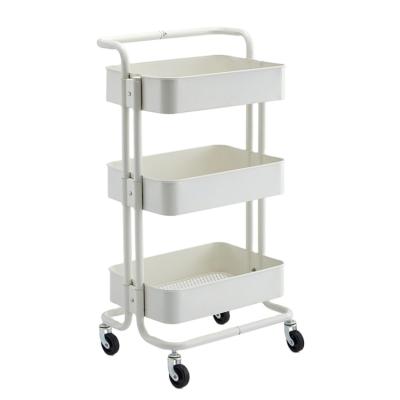 China Sustainable Kitchen Bathroom Shelved Floating Storage Shelves Food Cart Home Cart for sale