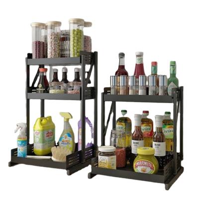 China Wholesale Workable Modern Stainless Steel Display Antirust Spice Rack Worktop for sale