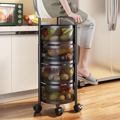 China Shelf Minimalist Expanding Corner Storage Revolving Storage For Kitchen 3 Tier Mesh Organizer Cart Utility Storage for sale