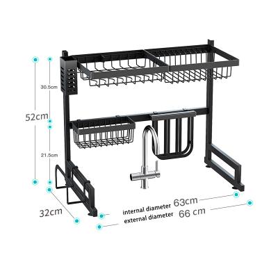 China Minimalist Kitchen Sink Shelf Bowl Chopsticks Drain Rack Countertop Storage Household Dishes Dishwasher for sale