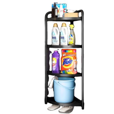 China Sustainable 3 Tier Storage Rack Organizer Foldable Rack Metal Bathroom Kitchen Corner Shelf for sale