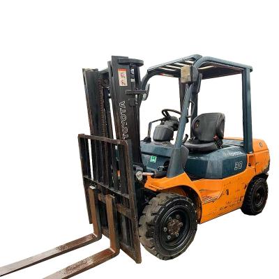 China Building Material Stores Used Forklift Wholesale 3 Ton 3m Toyota Forklift Hot Sale In Shanghai for sale