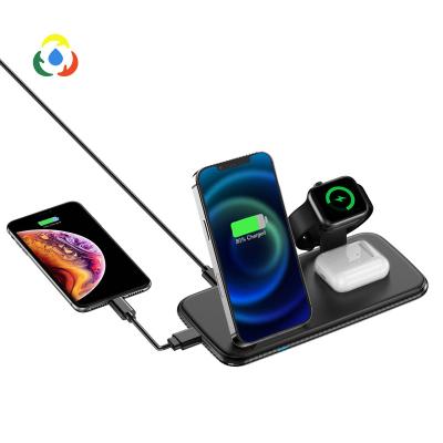 China 7.5W 10W 15W Fast Mobile Phone /USB Factory Direct Sale Phone Watch 7.5W 10W 15W 4 in 1 Wireless Charger Charging Station for sale