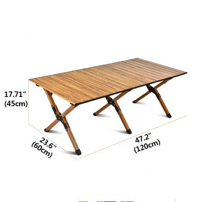 China ZHENGQI Outdoor Aluminum Table Picnic Table Easy Carry Egg Roll Folding Camping Table for sale