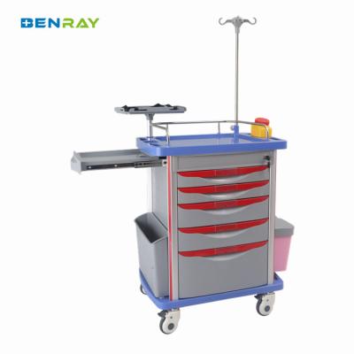 China Trolley de medicamentos Hospital de emergencias médicas Trolley de emergencia Carro de emergencia en venta