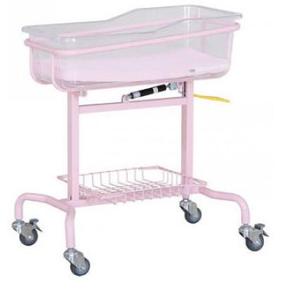 China Ziekenhuis Baby Bed Cart Staal Bed Frames Met Basket Te koop