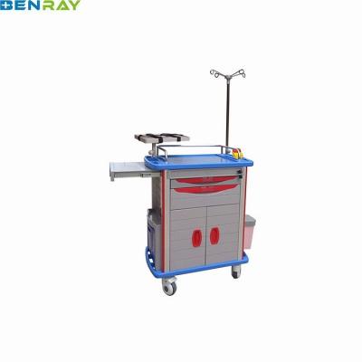 China Emergencia ABS Hospital Carro de emergencias carro médico 850 X 520 X 950mm en venta