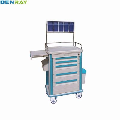 China 630 X 470 X 920 mm ABS carro de medicamentos para anestesia con cuatro columnas de acero plástico en venta