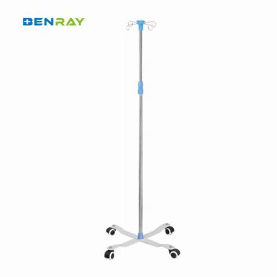 China Factory Cheap 5 Casters Stainless Steel Mobile Drip Stand for sale