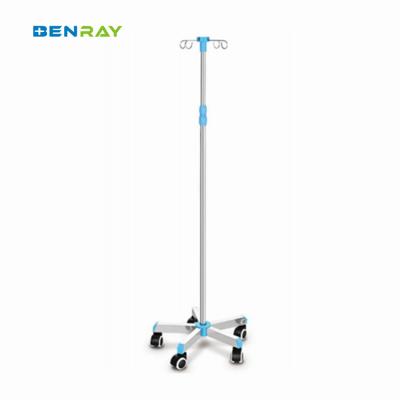 China Factory Cheap 5 Casters Stainless Steel Mobile Drip Stand for sale