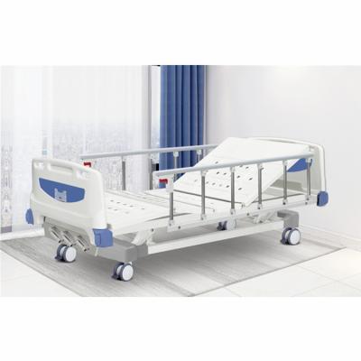 China Three Function Manual Crank Medical Hospital Bed Adjustable Height for sale