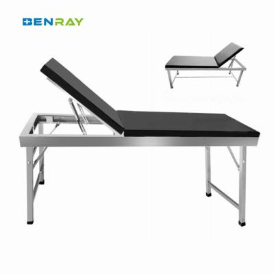 China Good Quality Stainless Steel Frame Hospital Steel Medical Exam Bed Table Couch for sale