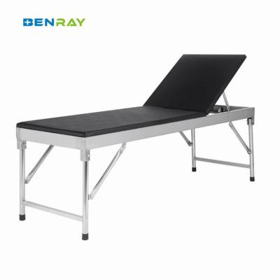 China Cuadro de acero inoxidable de buena calidad Hospital de acero Examen médico cama sofá de mesa en venta