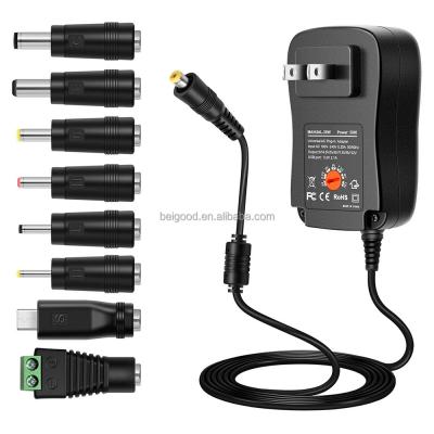 China BEIGOOD 30W Universal Version Adapter Upgraded AC/DC Switching Power Supply with 8 Selectable Adapter Tips including USA micro BGPLUG1 for sale