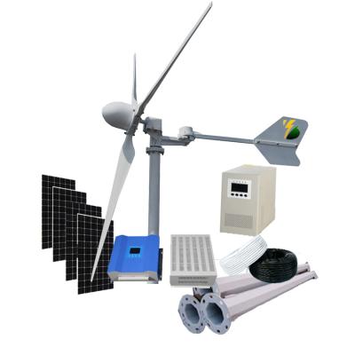 China FRP Outpost Household Free Energy 2000W Wind Generator Turbine For Small Home Use Off Grid Battery Installation Hybrid System For Home for sale