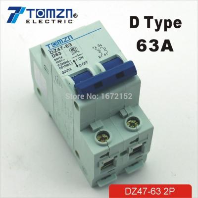 China 240V/415V 50HZ/60HZ Safety Circuit Breaker MCB Safety 2P 63A D Breaker Type 3KA for sale